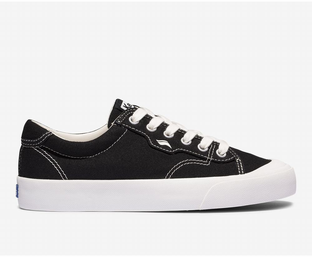 Women's Keds Crew Kick 75 Feat Organic Cotton Sneakers Black 2709158LW - South Africa